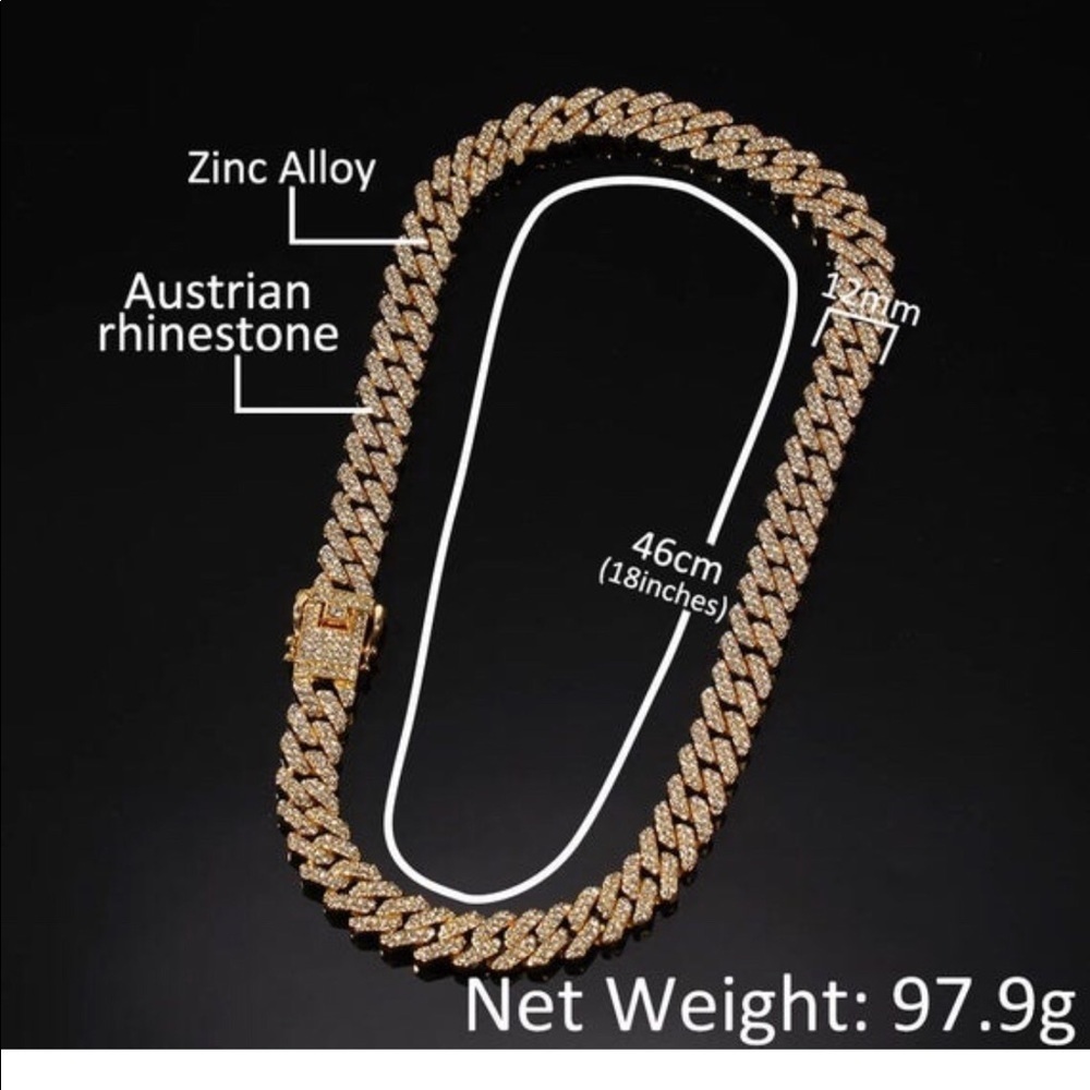 16 inch mini silver Cuban choker - Picture 6 of 7